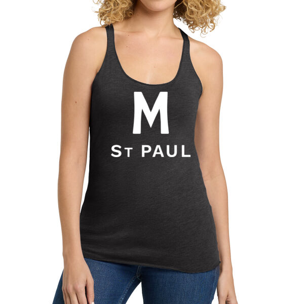 Next Level Apparel Womens Tri Blend Racerback Tank - Printed Logo Thumbnail