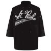 Ten Pearl Button Black Chef Coat Thumbnail